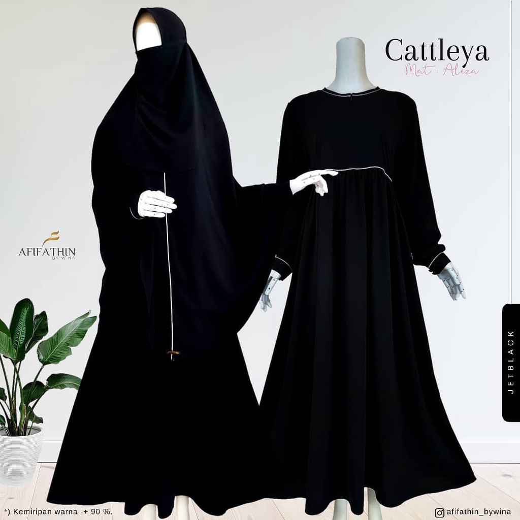 Gamis Terbaru Model Syar'i Ukuran Jumbo Cattaleya LD up To 140