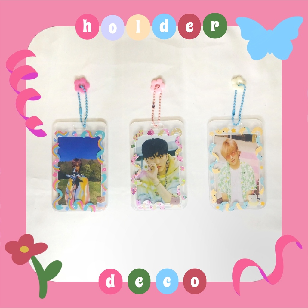 Top Holder Deco Photocard / Card Holder Photocard Deco Sticker / Toploader Deco NCT/BTS/TXT/EXO/Enhy