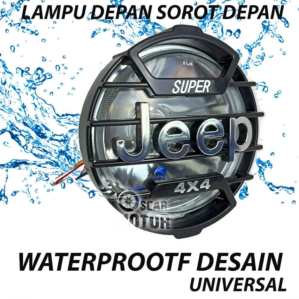 LAMPU JEEP 4X4 TEMBAK SOROT SENJA FLASH BULAT MOTOR KING UNIVERSAL NEW motor