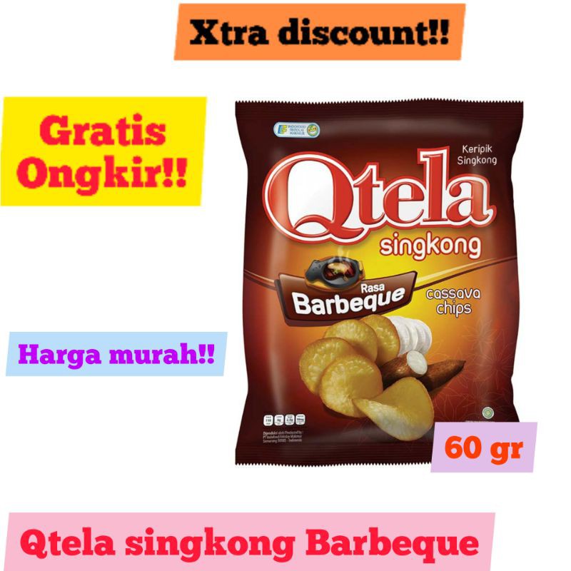 

Qtela singkong /Qtela Barbeque 60 gram / keripik singkong BBQ / unilever