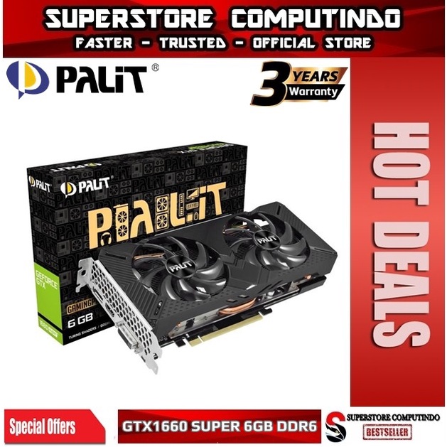 VGA PALIT GeForce GTX 1660 Super GP 6GB DDR6 - PALIT GTX1660S GP 6GB