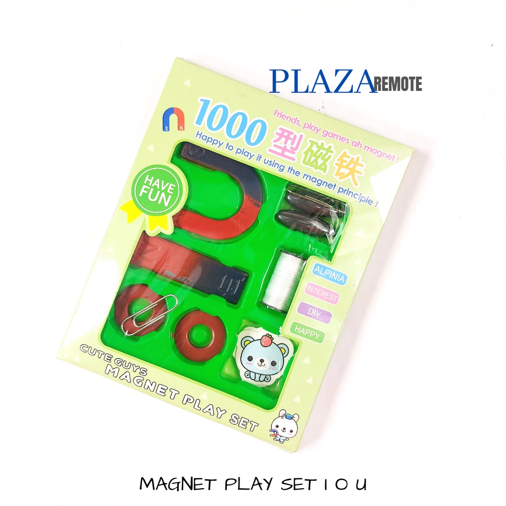 MAGNET PLAY SET MAINAN ANAK MODEL BARU MAGNET MINI I  O U SET ISI 10