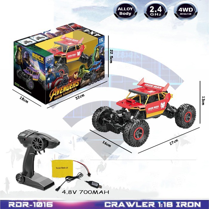 RC Rock Crawler Avengers 4WD 4x4 2.4 GHz Alloy