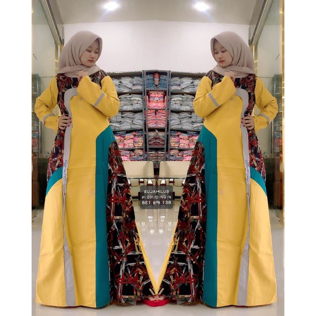 GAMIS INAYAH replika dannis tuneeca/gamis terbaru / bahan kanvas halus