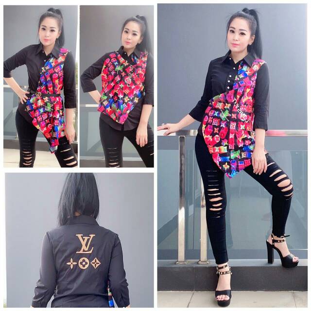 KEMEJA LOUIS VUITTON GOOD QUALITY PREMIUM IMPORT/FASHION WANITA QUALITY SEMIPREMIUM