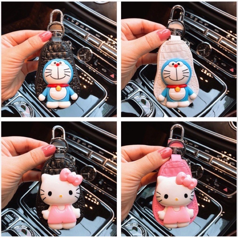 dompet gantungan kunci mobil hello kitty doraemon pooh minnie