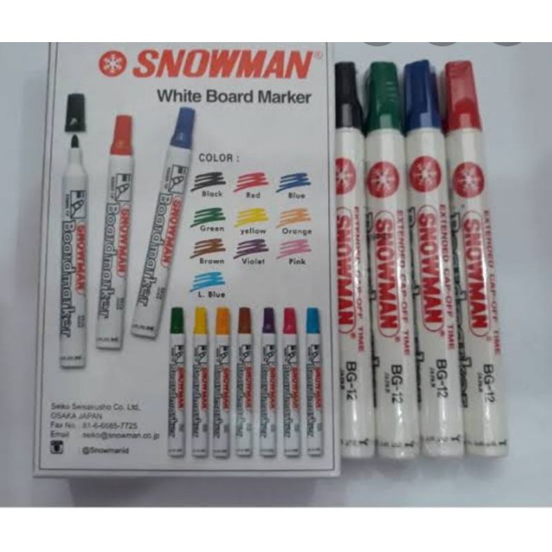 

Spidol whiteboard marker snowman