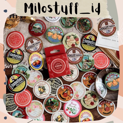 

[MILOSTUFF_ID] 50 Pcs Sticker Deco Motif Vintage Stamp Untuk Jurnal DIY Scrapbook--MS0253