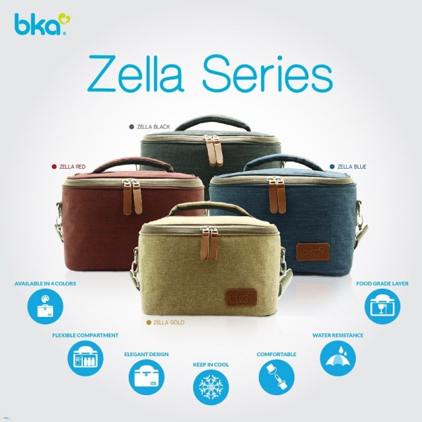 BKA Cooler Bag ZELLA Series / Tas ASI set FREE 2 Botol Asi + 1 Ice Gel Besar / Kantong Asi - PROMO !! NEW !!