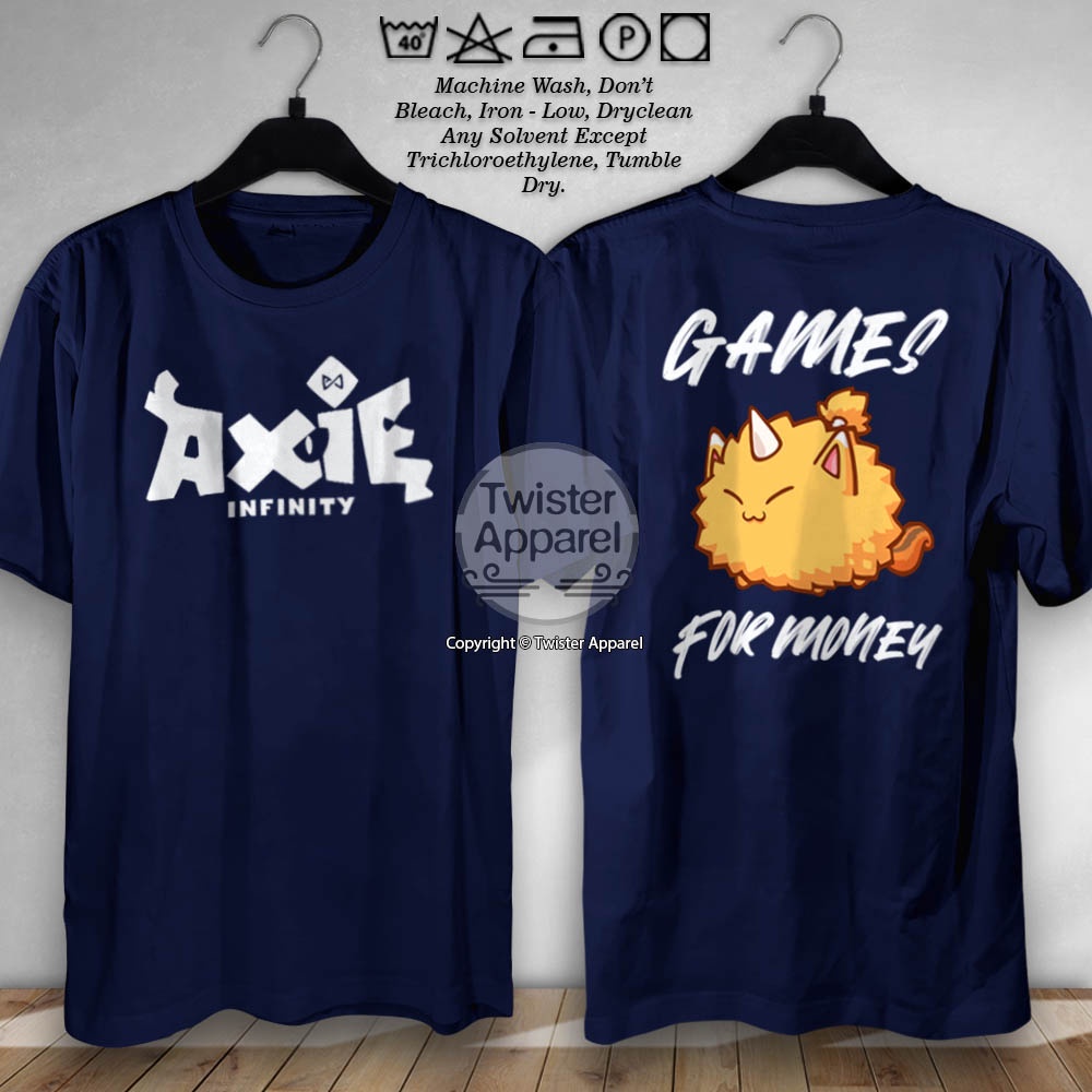 Kaos Axie Infinity Game NFT Crypto Trader Investasi  Baju Distro Casual Cotton Combed 30s - TWA102