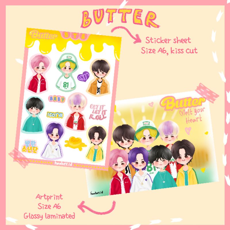 Sticker & Art Print BUTTER BTS