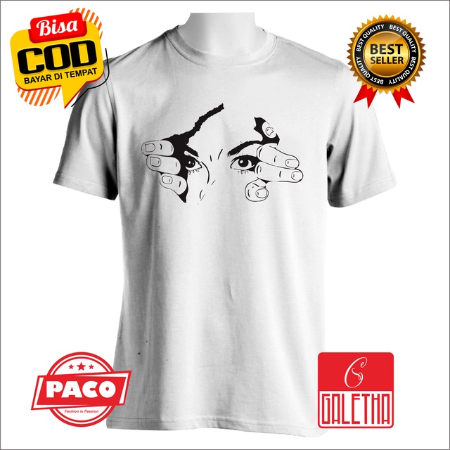 GALETHA - Kaos Ilustrasi Wajah / kaos Pria Wanita Jumbo Big Size Terbaru / Kaos Distro Original Band
