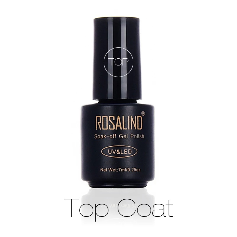 ROSALIND Base Coat dan Top Coat Nail Gel UV LED / Kutek/ Cat Kuku Bagus Murah