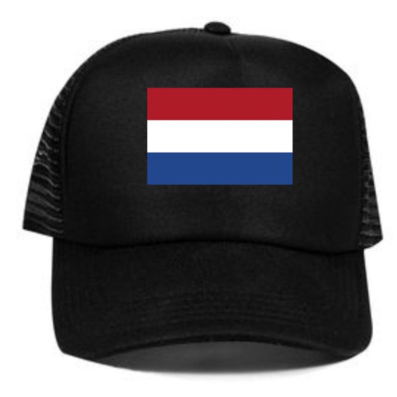 EDISI EURO Topi Jaring Custom / Topi Trucker Jaring Custom BENDERA BELANDA / CUSTOM TOPI MURAH