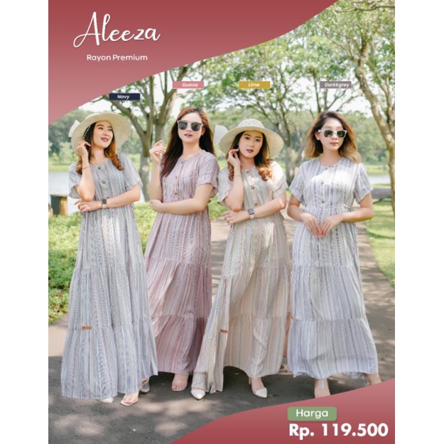 ALEEZA DRESS by ghina fashion original terbaru 2022 dress daster murah daily santai