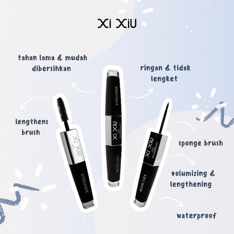 Marimar XiXiu Divine 2 in 1 Mascara dan Eyeliner black