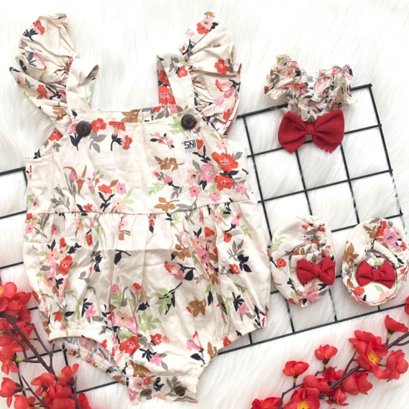 Baju jumper lembut bandana sepatu lucu fashion anak bayi perempuan cewek murah -sar