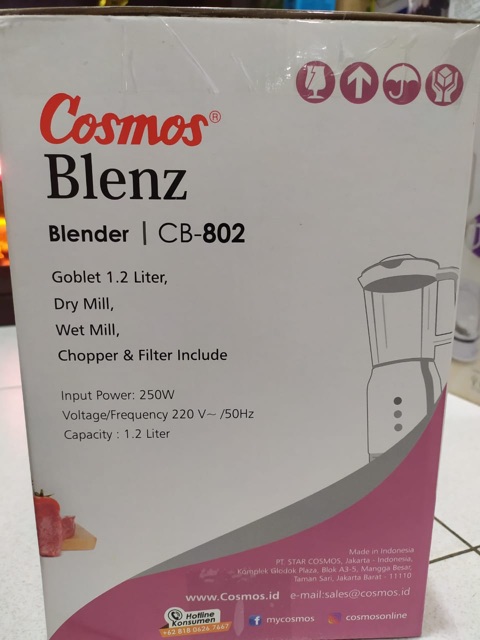 BLENDER COSMOS BLENZ CB-802 Pelumat 1.2 L 4in1 GARANSI 1 TAHUN RESMI