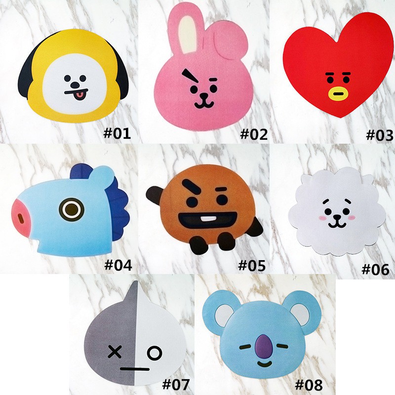 [Bayar Di Tempat]Mousepad Gel Silika Kpop BTS Official Kartun bt21