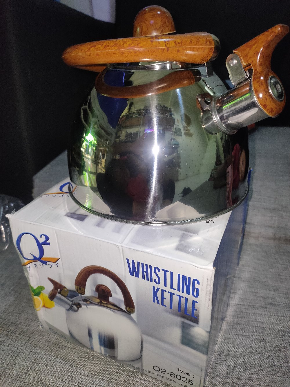 Teko Siul - Ceret Bunyi - Whistling Kettle Stainless Steel 2.5 Liter Q2 8025