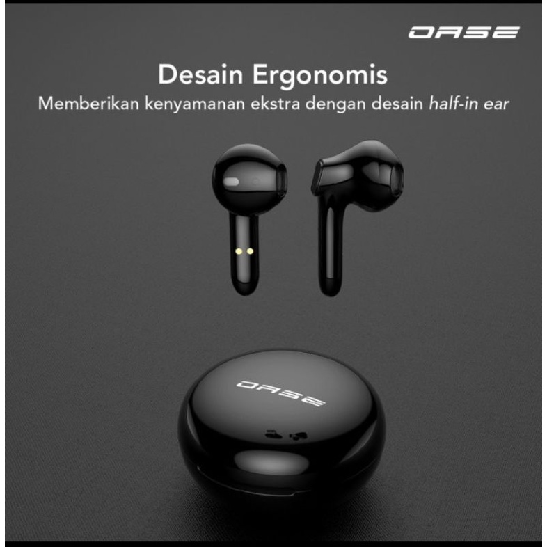 OASE Hero-T TWS Bluetooth 5.1 Earphone Ultra HD Audio Headset Q.C Type C Garansi Resmi 1 Tahun DE-T1