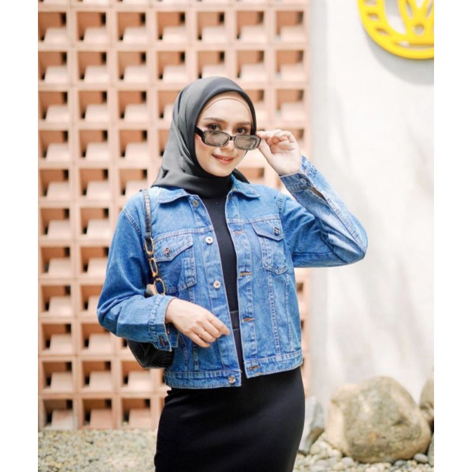 JAKET JEANS WANITA CROPTY-JAKET JEANS SNOW-JAKET JEANS CEWEK(jaket jeanswash)-3