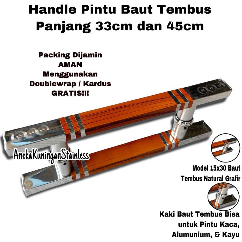 Gagang Pintu Rumah / Handle Pintu Rumah / Tarikan Pintu Panjang 33cm &amp; 45cm