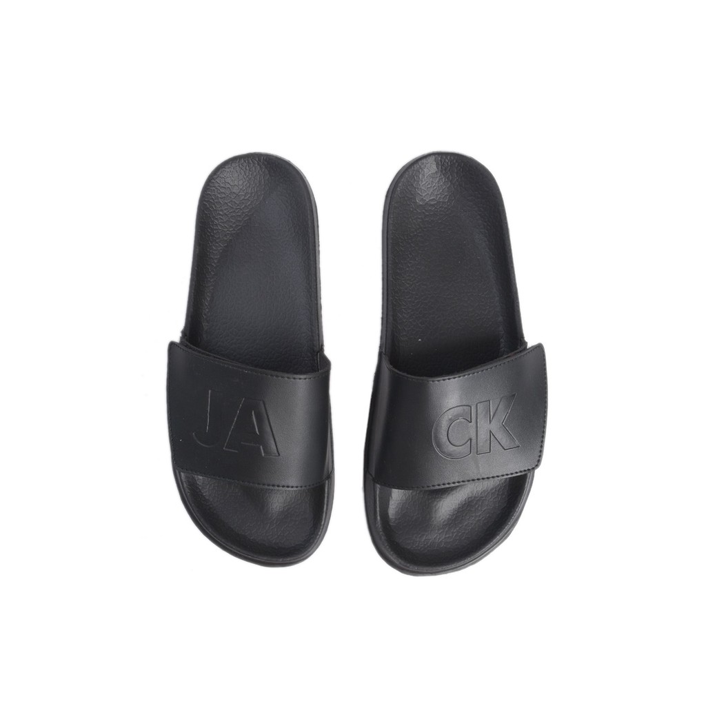 Gary Black | Sandal Slop EVA Hitam Ringan Strap Santai Simpel Pria Laki Sendal Ori | Jack x FORIND