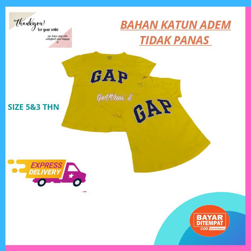 Kaos Anak Perempuan Cewek Cewe Murah Branded Original Baby Gap 5 thn 3thn