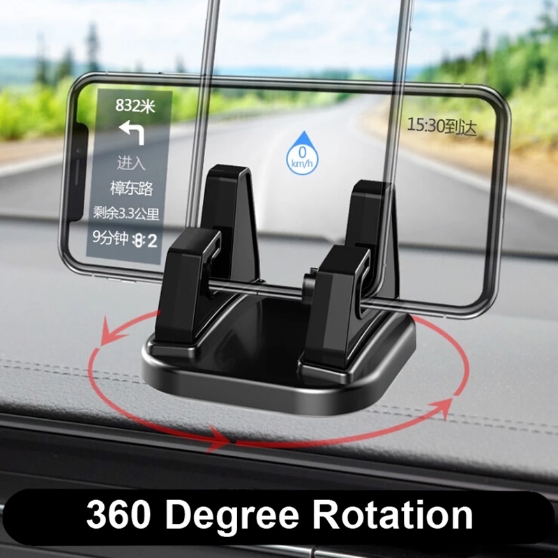 360 ° Bracket Dudukan Handphone Universal Model Putar Untuk Dashboard Mobil