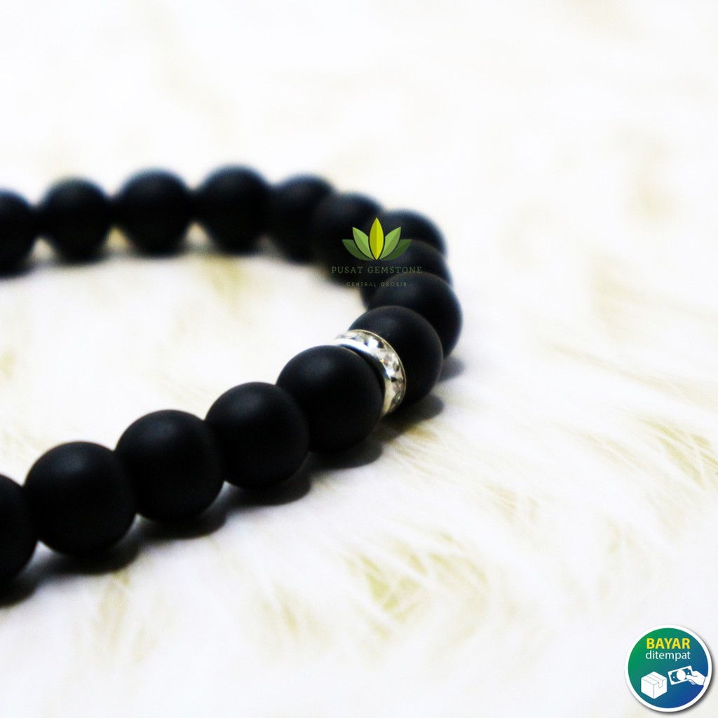 Tasbih Batu Black Onyx 33 Butir Natural