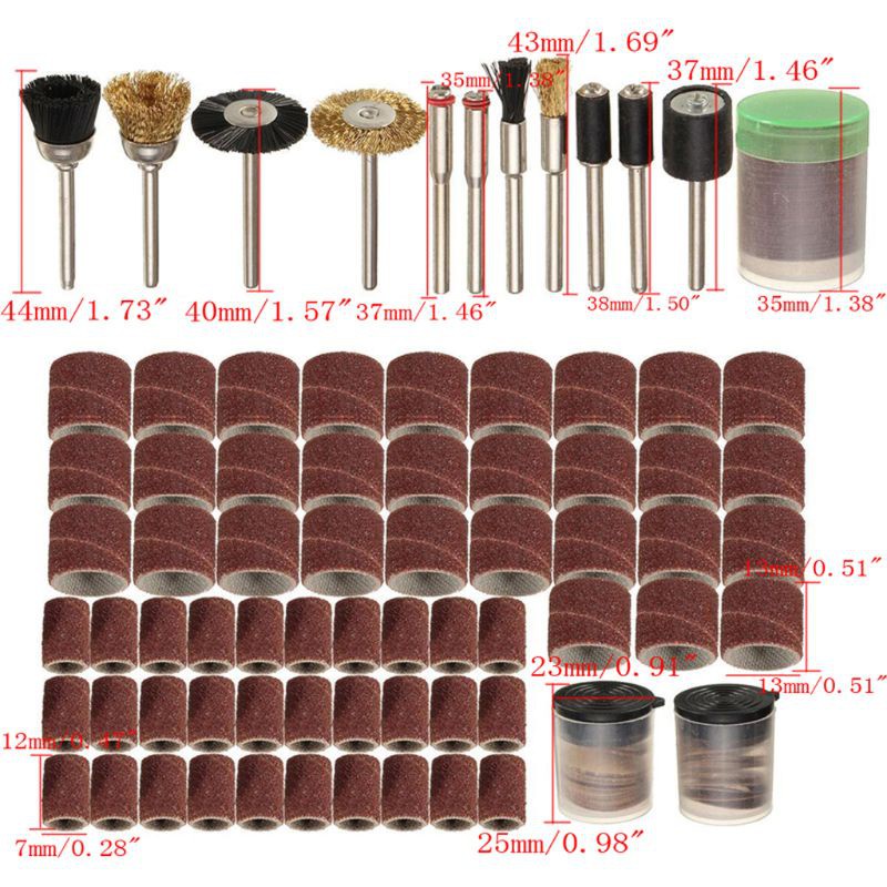 CRE  150Pcs Rotary Power Tool Fits Dremel 1/8&quot; Shank Sanding Polish Accessory Bit Set