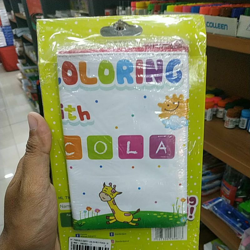 Pascola Happy Color Pencil 34 / Set ( Pensil Warna / Pewarna / Coloring )