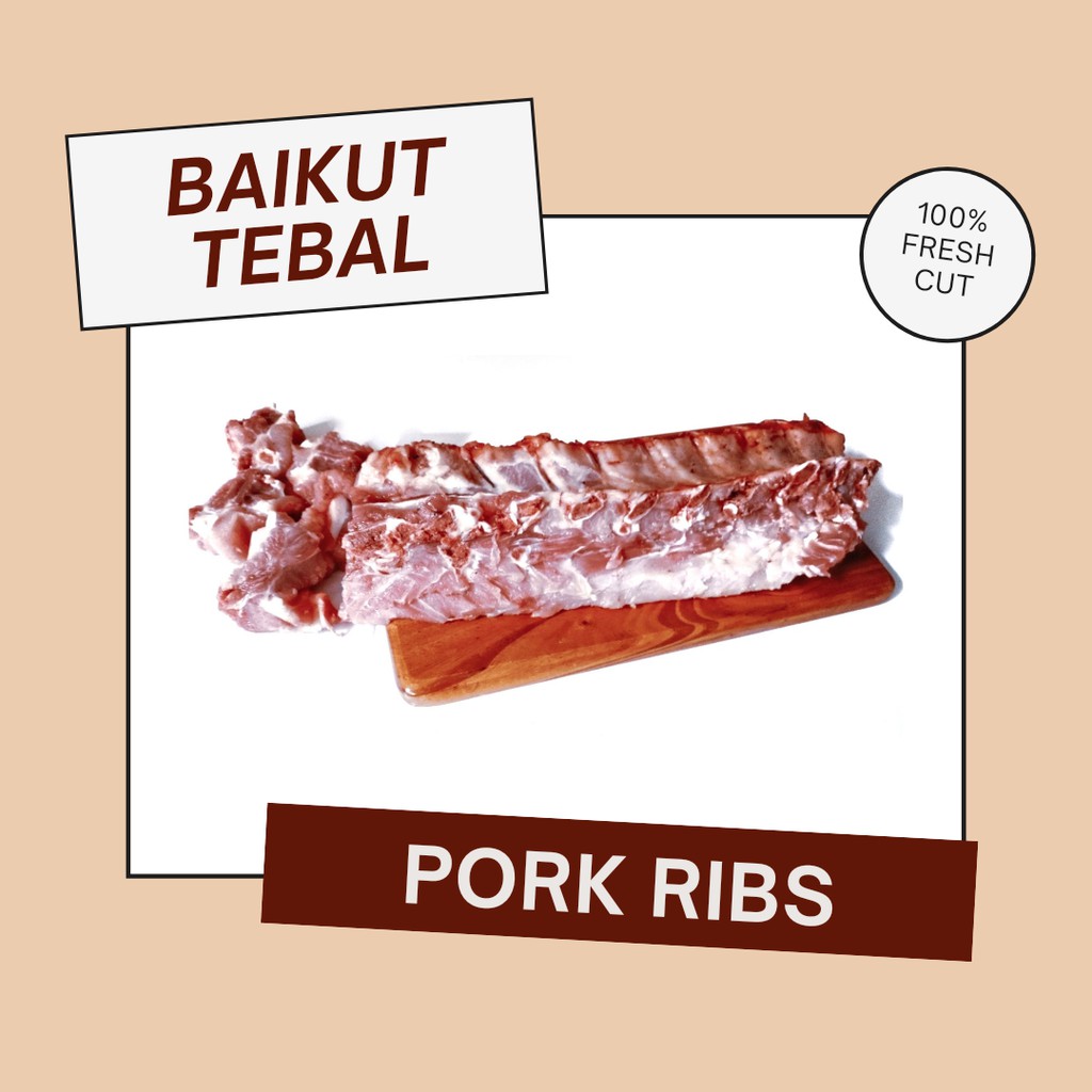 

Baikut Hongkong Istimewa Tebal Paikut Spesial Kualitas Super 500gr - Daging Babi Fresh Surabaya