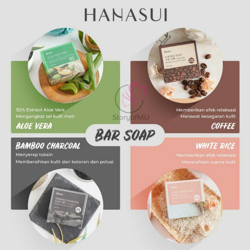 HANASUI Bar Soap Sabun Batang