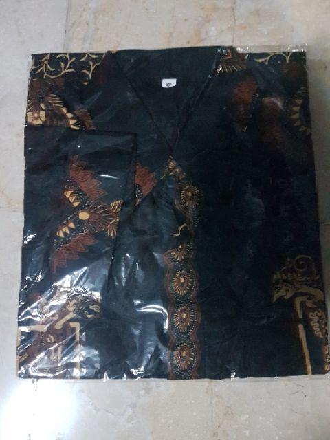 Kemeja Batik Kerja Big Size Jumbo Size Fit Xxl Ld 115 Warna Hitam Putih Casual Formal Kondangan