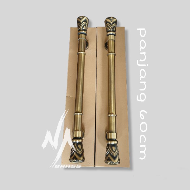 Handle Pintu Rumah Kuningan Gagang Pintu Rumah Motif Nanas 60 Cm