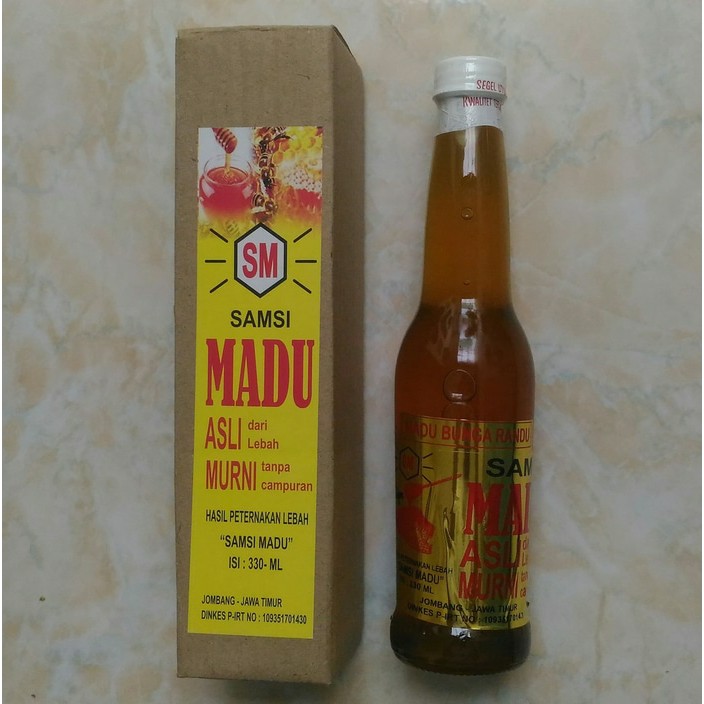 

STOK TERBATAS !! Samsi Madu Sarang Bunga Randu 330 mL - Asli / Murni tanpa Campuran