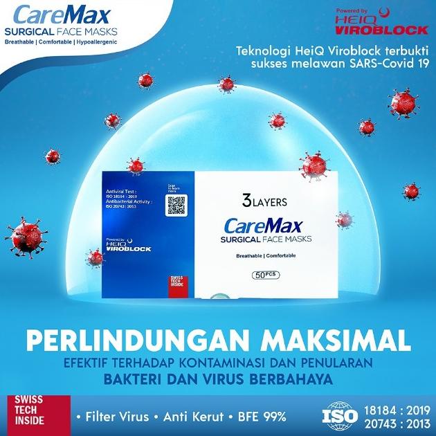 Masker CareMax Surgical HEIQ VIROBLOCK | CAREMAX