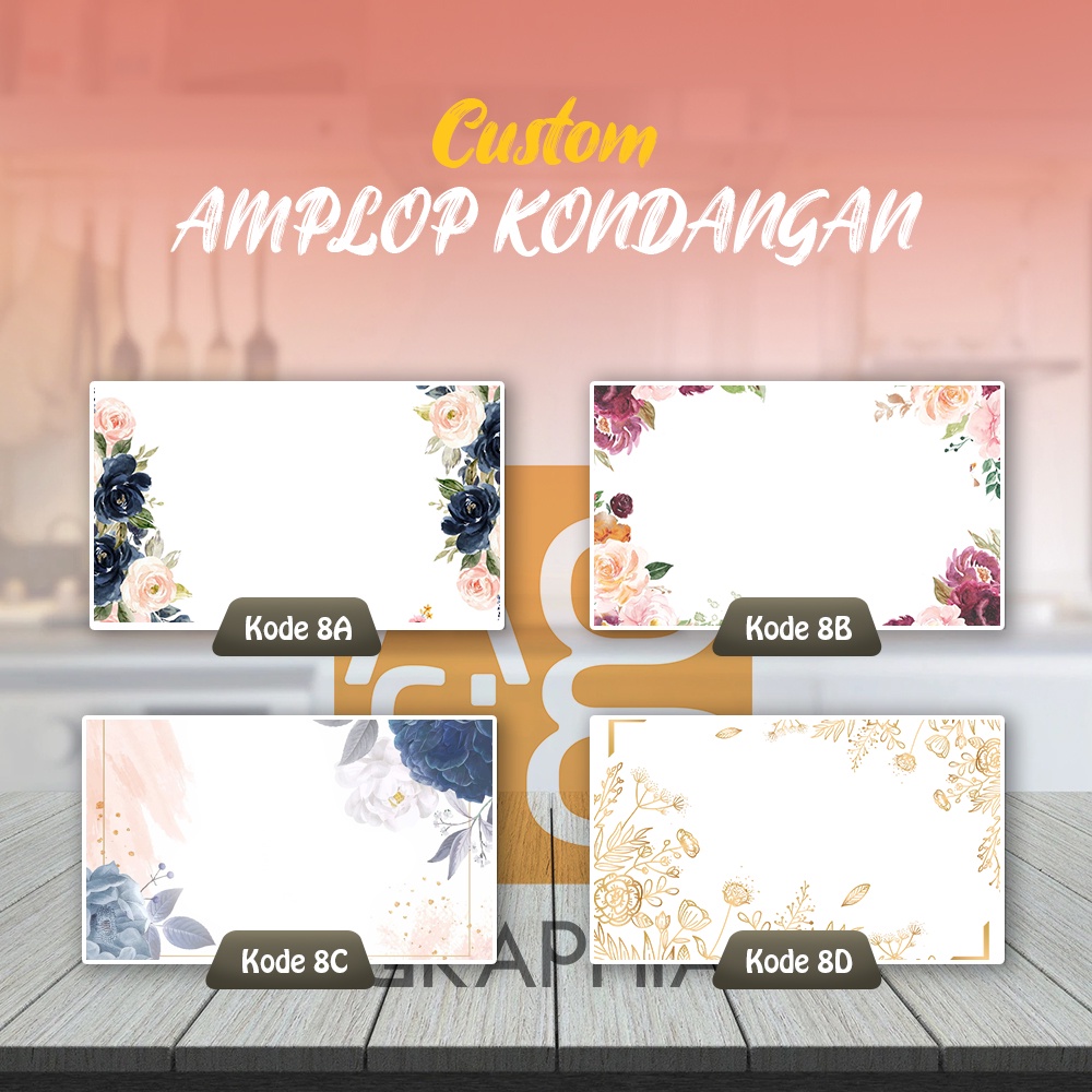 

Amplop Motif Bunga[Seri Angka] untuk Kondangan/Buwuhan/Aqiqah isi 50pcs