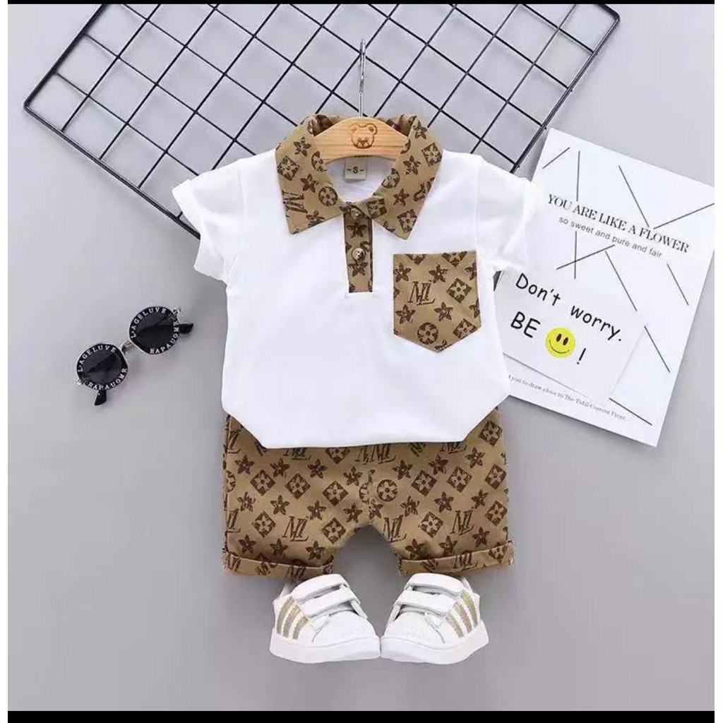 SETELAN ANAK-ANAK TERBARU/SETELAN LV TERLARIS/BISA PILIH WARNA