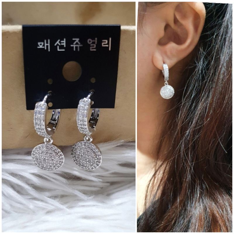 Anting Silver925 Perak Mata kilau Anti Karat anti alergi anting premium berlian kilap N-2