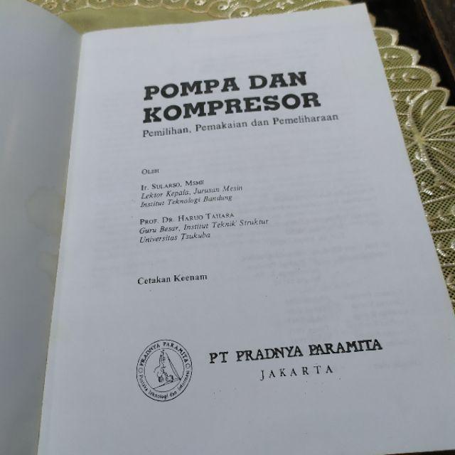 Buku  Pompa Dan & Kompresor By Sularso