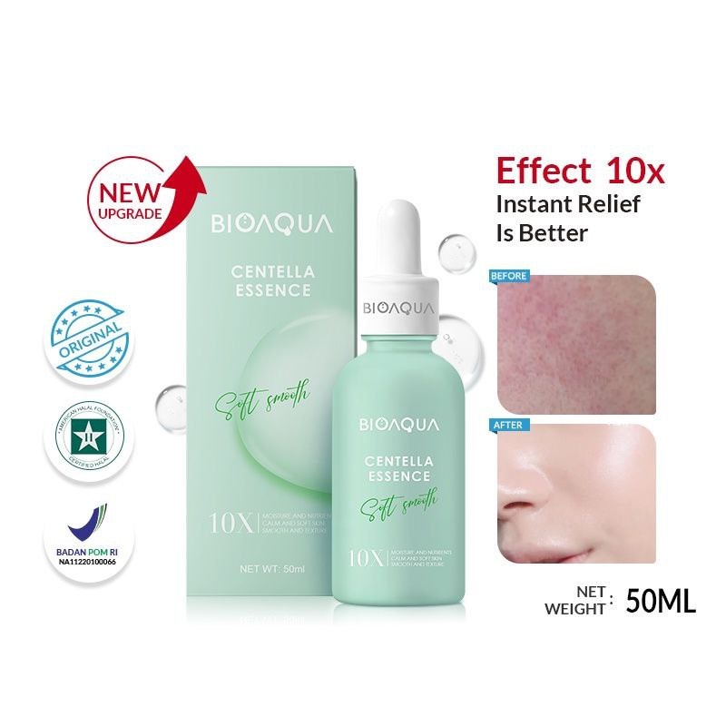 Hope Store - [ BPOM ] BIOAQUA Efek 10X Essence Serum Series Collagen Anti aging/ Centella Barrier Repair Essence / Squalane Hydrating Serum /