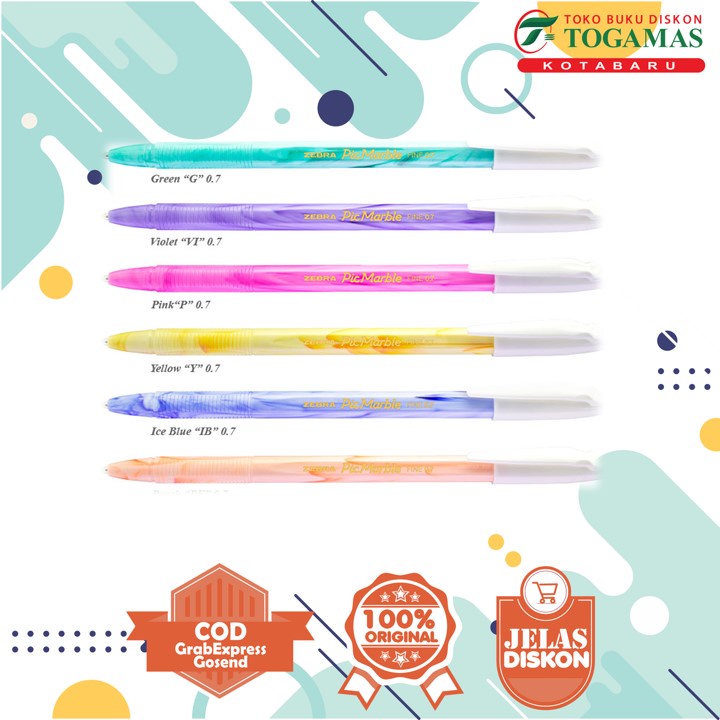 

BALLPEN / PULPEN ZEBRA PICMARBLE SEMI GEL 0.7 MM BLACK