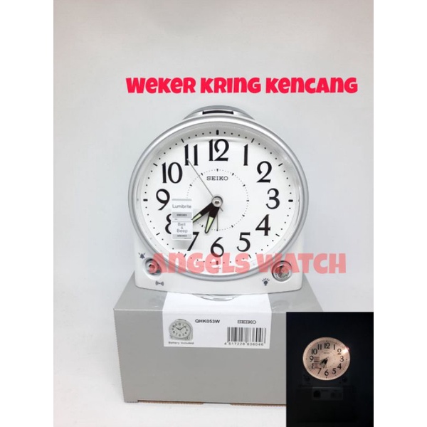 angelswatch jam weker beker jam meja kring kencang beep/ jam weker beker qhk053 original garansi 1 tahun new