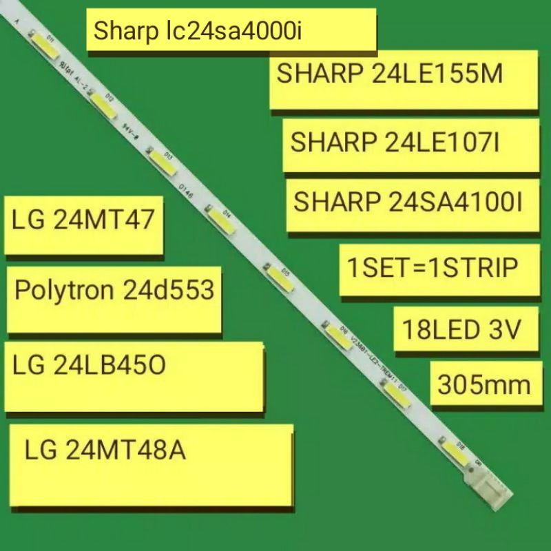 Lampu backlight Sharp 24inch Sharp lc-24le155m lc-24le107i lc-24sa4100i