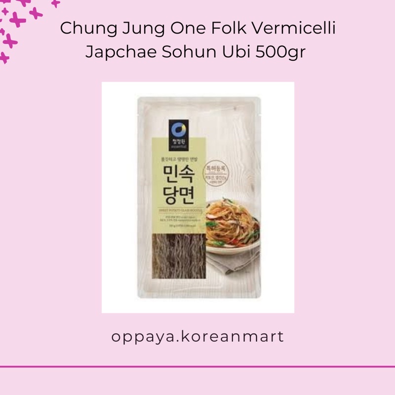 

Chung Jung Won Folk Vermicelli Japchae Sohun Ubi 500gr