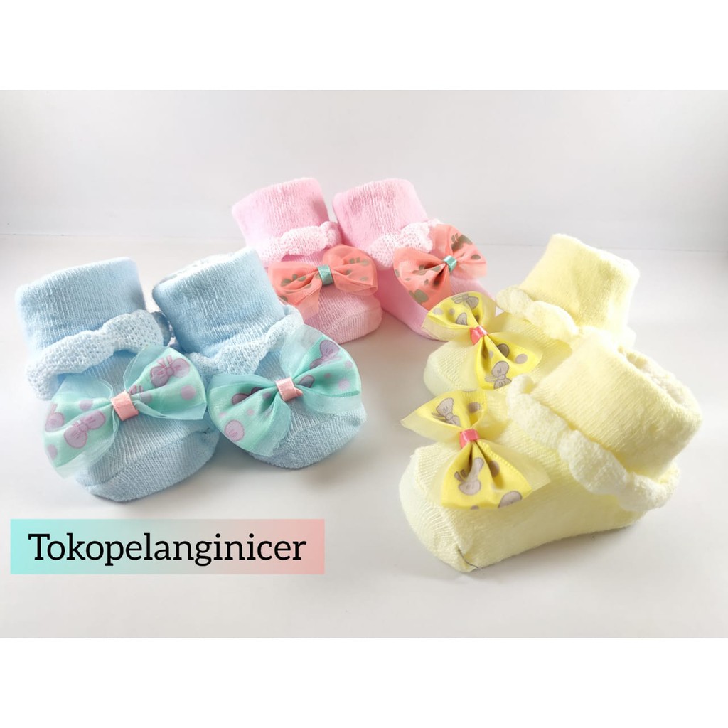 KAOS KAKI BAYI KARAKTER PITA CANTIK &quot;KUALITAS PREMIUM LEMBUT TOKOPELANGINICER