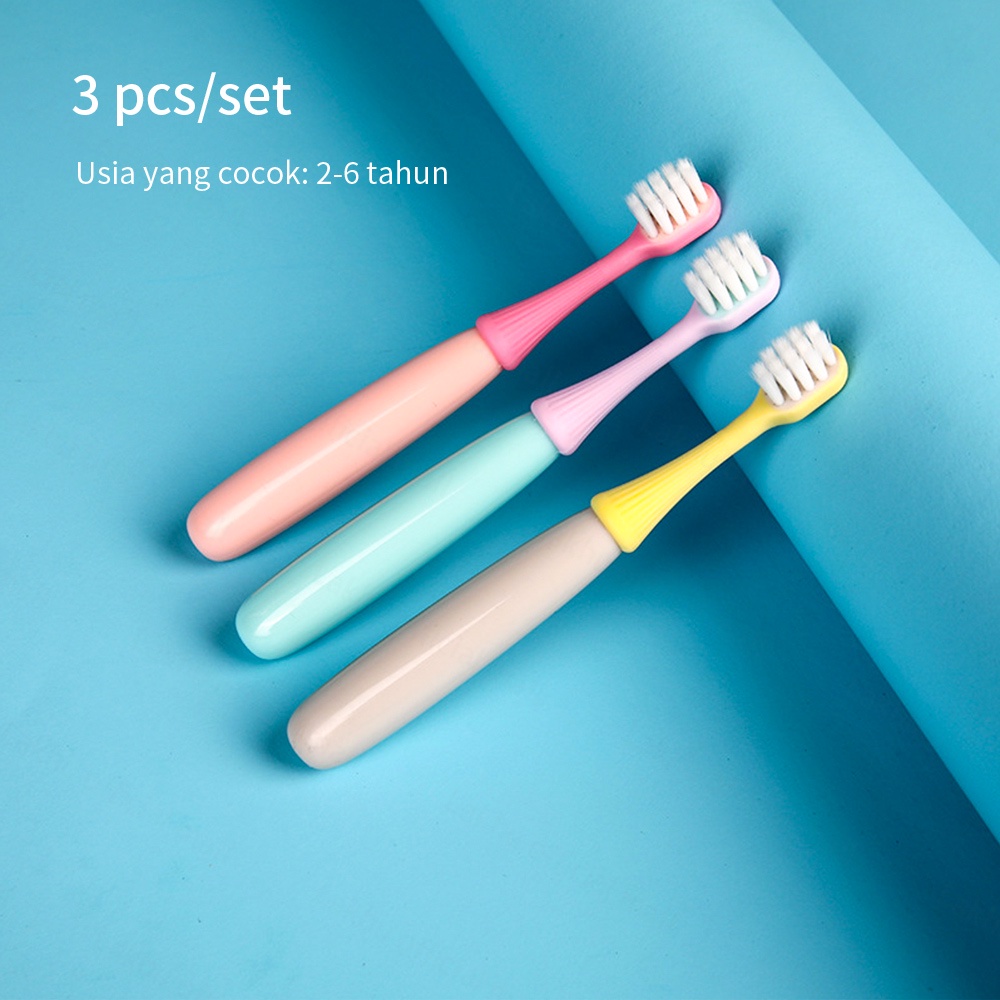Lakhu sikat gigi bayi lembut/Sikat gigi anak lembut soft toothbrush baby 3pcs/set